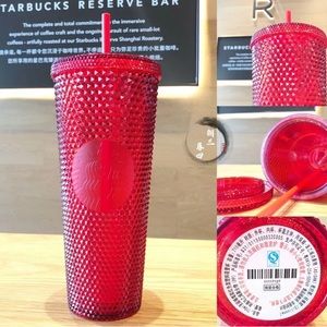 Starbucks red studded tumbler China exclusive rare